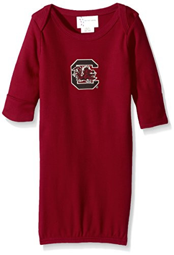 Two Feet Ahead NCAA South Carolina Fighting Gamecocks Children Unisex Layette GownOne SizeCrimson