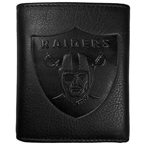 NFL Siskiyou Sports Mens Las Vegas Raiders Embossed Leather Tri-fold Wallet One Size Black NFL Siskiyou Sports Mens Las Vegas Raiders Embossed Leather Tri-fold Wallet One Size Black