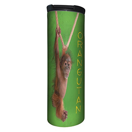 Tree-Free Greetings Barista Tumbler Vacuum Insulated Stainless Steel Travel Coffee Mug-Cup 17 Ounce Orangutan