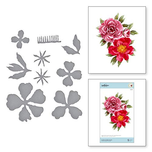 Spellbinders Etched Dies Peonies Metal