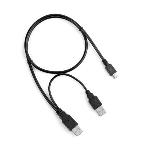 USB Charger plusData SYNC Y Cable Cord Hitachi 2.5" Portable Hard Drive Disk HDD