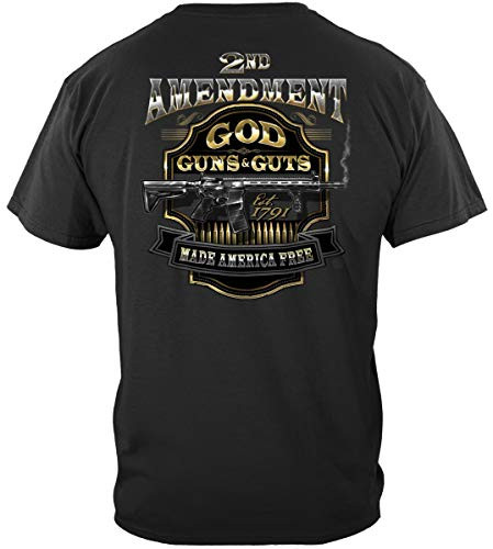 Erazor Bits Come and Take It 2nd Amendement T Shirts for Men - Patriotic Tees -Black X-Large