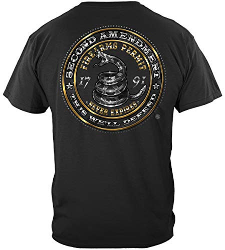 Erazor Bits Ar15 Second Amendment Shirts - Come and Take It Shirts for Men -Black Large