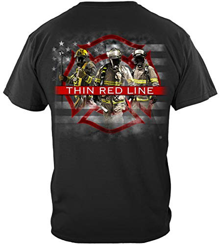 Fire Fighter Firefighter Shirt - Firefighters Red Line Tshirt - Fire Department - Tees-ADD126-FF2353XL