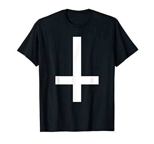 Mens Inverted Cross T-Shirt Upside Down Cross T-Shirt