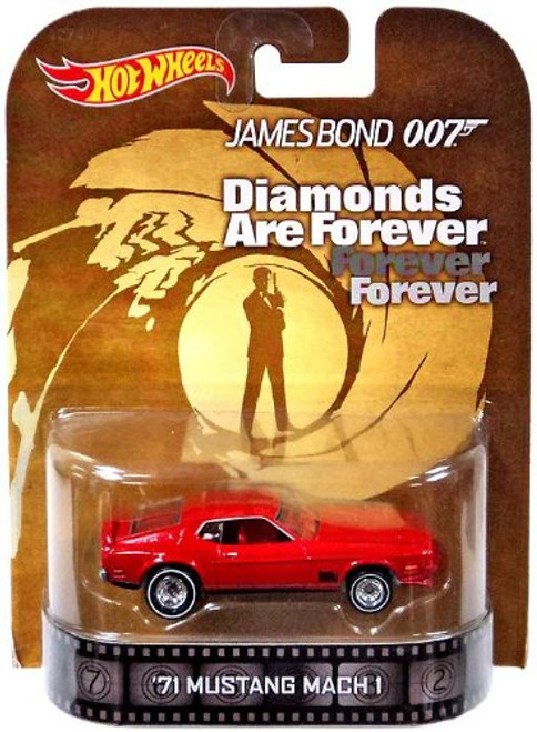 1971 Mustang Mach 1 James Bond 007 "Diamond are Forever" Hot Wheels 2014 Retro Series Die Cast Vehicle 1971 Mustang Mach 1 James Bond 007 "Diamond are Forever" Hot Wheels 2014 Retro Series Die Cast Vehicle