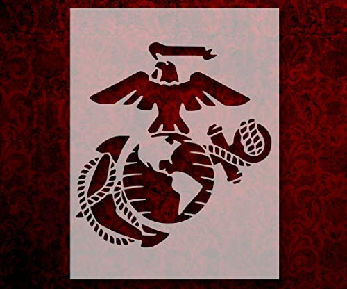 Marine Corps USMC Eagle Anchor Globe Marines 8.5" x 11" Stencil Buddstore -297-