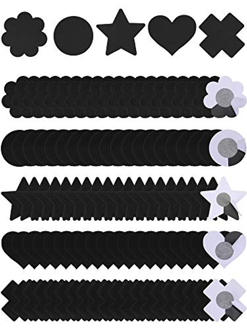 Pasties Nipple Covers Disposable Breast Pasties Self-Adhesive Nipple Breast Covers Multi-Shape Bra -Black 100- Pasties Nipple Covers Disposable Breast Pasties Self-Adhesive Nipple Breast Covers Multi-Shape Bra -Black 100-