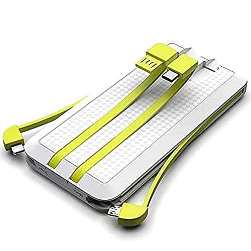 Portable Power Bank Power Bank Portable Charger 10000mAh LED Display External Battery Pack Backup Charger 4 Charging Lines for All Mobilephone