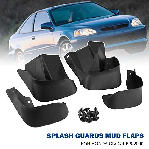 Jeyaic Splash Guards Mud Flaps Compatible with Civic 1996-2000 Splash Guards Mud Flaps Front  and  Rear -Set of 4-