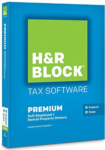 H and R Block Tax Software Premium 2015 Federal  and  State