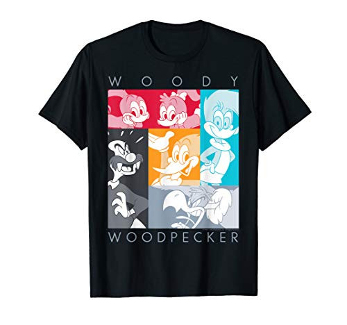 Woody Woodpecker Group Shot Panel Poster T-Shirt Woody Woodpecker Group Shot Panel Poster T-Shirt