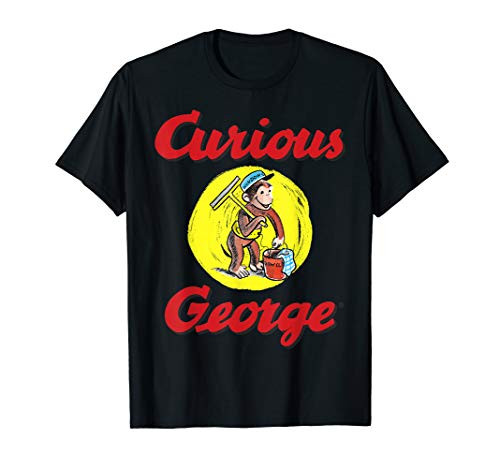 Curious George Window Clean Portrait Logo T-Shirt