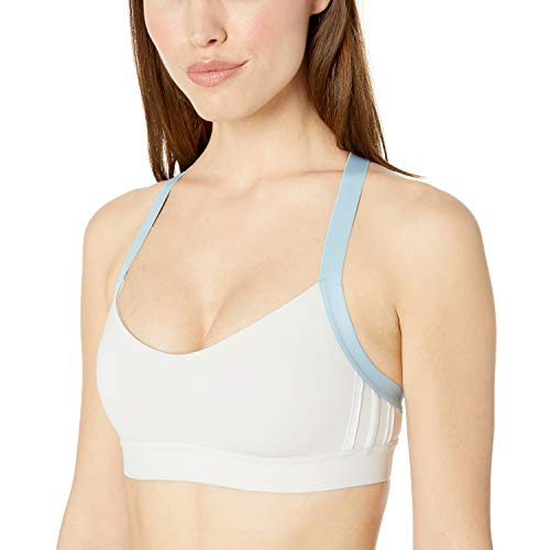 adidas Women's All Me 3-Stripes Bra Raw White Small
