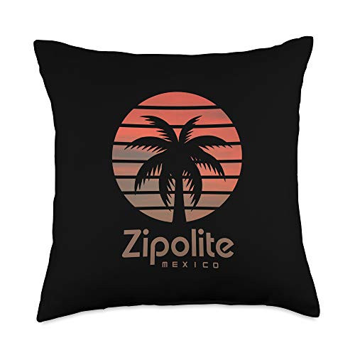 Mexico Zipolite Design Zipolite Mexico Travel Vacation Throw Pillow 18x18 Multicolor