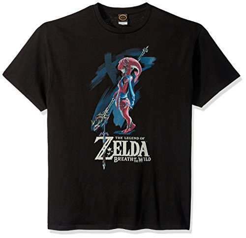 Nintendo Men's Zelda Breath of The Wild Mipha Paint T-Shirt Black Medium