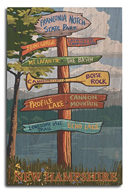 Lantern Press Franconia Notch New Hampshire Destination Sign -10x15 Wood Wall Sign Wall Decor Ready to Hang- Lantern Press Franconia Notch New Hampshire Destination Sign -10x15 Wood Wall Sign Wall Decor Ready to Hang-