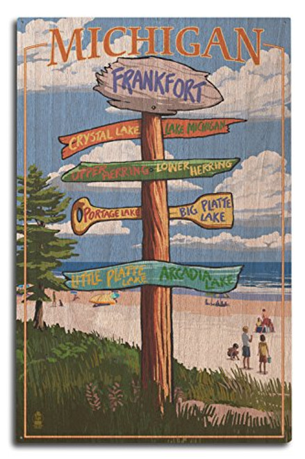 Lantern Press Frankfort Michigan Sign Destinations -10x15 Wood Wall Sign Wall Decor Ready to Hang- Lantern Press Frankfort Michigan Sign Destinations -10x15 Wood Wall Sign Wall Decor Ready to Hang-