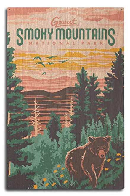 Lantern Press Great Smoky Mountains National Park Explorer Series 109047 -10x15 Wood Wall Sign Wall Decor Ready to Hang- Lantern Press Great Smoky Mountains National Park Explorer Series 109047 -10x15 Wood Wall Sign Wall Decor Ready to Hang-