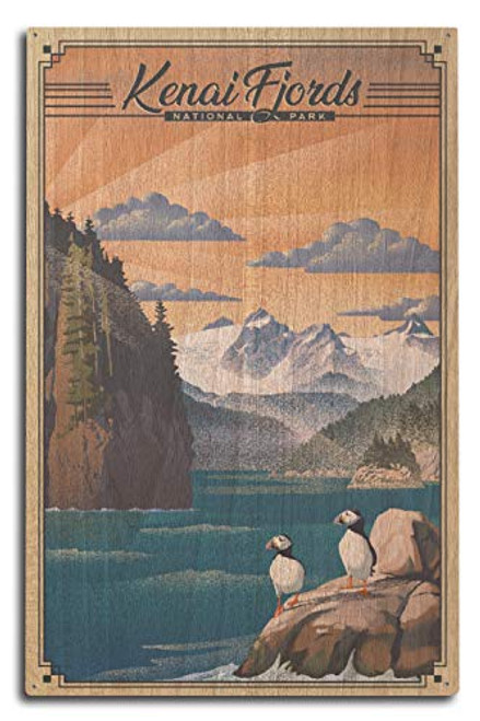 Lantern Press Kenai Fjords National Park Alaska Lithograph Park Series 109848 -10x15 Wood Wall Sign Wall Decor Ready to Hang- Lantern Press Kenai Fjords National Park Alaska Lithograph Park Series 109848 -10x15 Wood Wall Sign Wall Decor Ready to Hang-