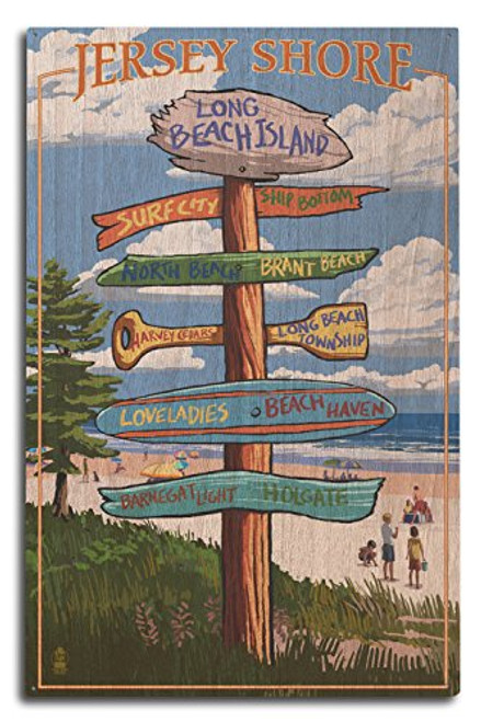 Lantern Press Long Beach Island New Jersey Destinations Sign -10x15 Wood Wall Sign Wall Decor Ready to Hang- Lantern Press Long Beach Island New Jersey Destinations Sign -10x15 Wood Wall Sign Wall Decor Ready to Hang-
