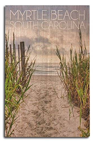 Lantern Press Myrtle Beach South Carolina Pathway to The Beach -10x15 Wood Wall Sign Wall Decor Ready to Hang-