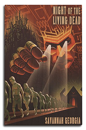 Lantern Press Savannah Georgia Night of The Living Dead -10x15 Wood Wall Sign Wall Decor Ready to Hang-