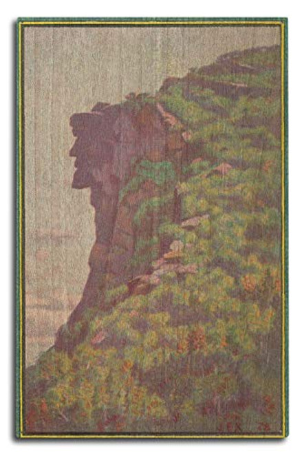 Lantern Press Franconia Notch State Park- Old Man of The MTS in New Hampshire Vintage Magazine 30027 -10x15 Wood Wall Sign Wall Decor Ready to Hang-