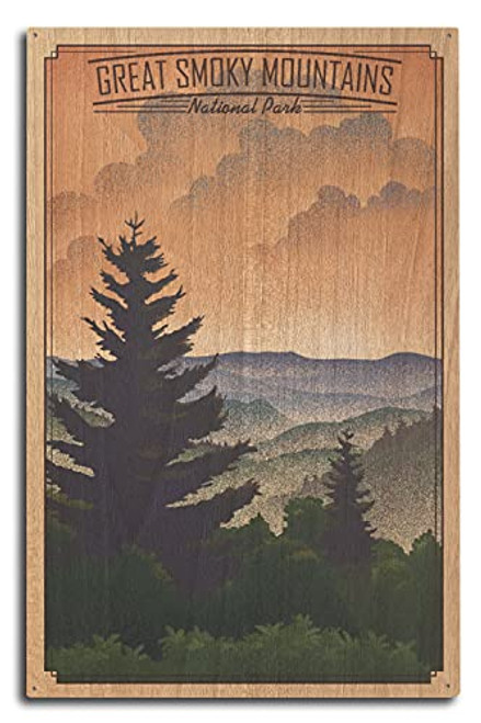Lantern Press Great Smoky Mountains National Park Newfound Gap Lithograph National Park Series 108520 -10x15 Wood Wall Sign Wall Decor Ready to Hang- Lantern Press Great Smoky Mountains National Park Newfound Gap Lithograph National Park Series 108520 -10x15 Wood Wall Sign Wall Decor Ready to Hang-
