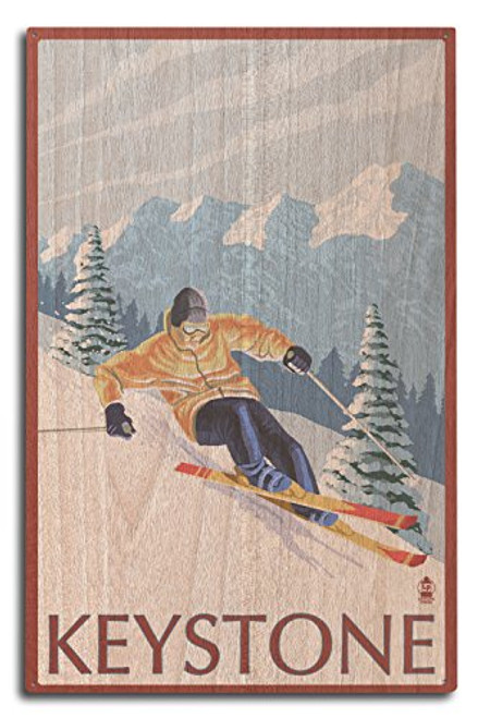 Lantern Press Keystone Colorado Downhill Skier -10x15 Wood Wall Sign Wall Decor Ready to Hang- Lantern Press Keystone Colorado Downhill Skier -10x15 Wood Wall Sign Wall Decor Ready to Hang-