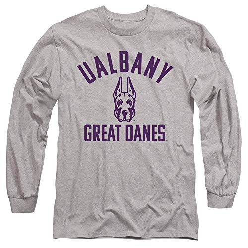 University at Albany Official One Color Ualbany Logo Unisex Adult Long-Sleeve T Shirt Athletic Heather Large University at Albany Official One Color Ualbany Logo Unisex Adult Long-Sleeve T Shirt Athletic Heather Large