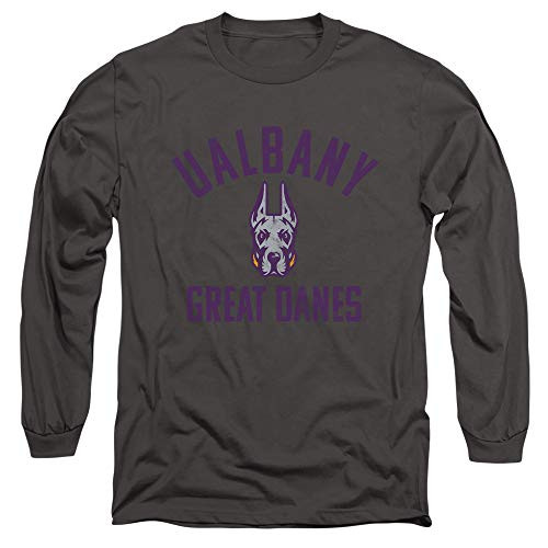 University at Albany Official Ualbany Logo Unisex Adult Long-Sleeve T Shirt Charcoal Large University at Albany Official Ualbany Logo Unisex Adult Long-Sleeve T Shirt Charcoal Large