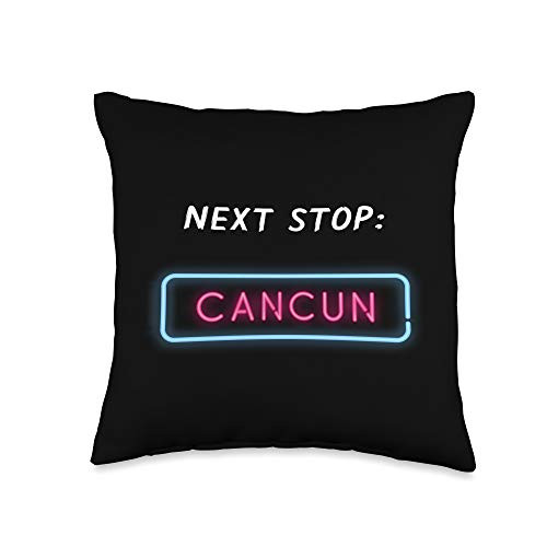 InGENIUS Cancun Vacation Mexico Souvenir Gifts Next Stop Cancun Mexico Travel Vacation Tropical Throw Pillow 16x16 Multicolor InGENIUS Cancun Vacation Mexico Souvenir Gifts Next Stop Cancun Mexico Travel Vacation Tropical Throw Pillow 16x16 Multicolor