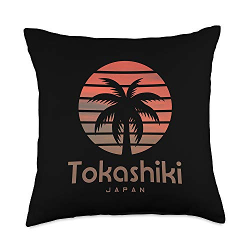 Japan Tokashiki Design Tokashiki Japan Travel Vacation Souvenir Throw Pillow 18x18 Multicolor