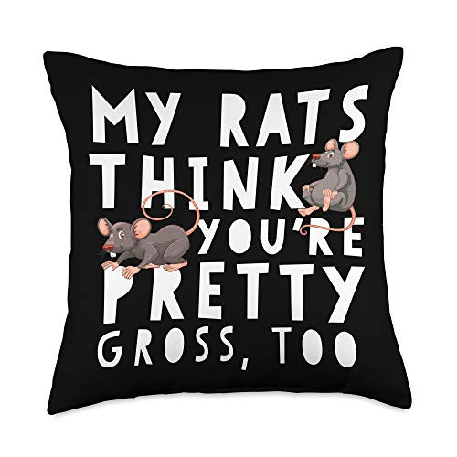 Pet Rat Gift Apparel Pet Rat Pretty Gross Funny Mouse Owner Gift Throw Pillow 18x18 Multicolor Pet Rat Gift Apparel Pet Rat Pretty Gross Funny Mouse Owner Gift Throw Pillow 18x18 Multicolor