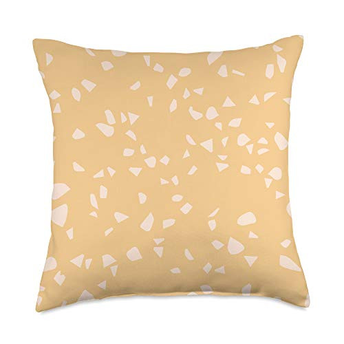 Geometric Pattern Pillow Gift Co. Minimal Pattern Abstract Square Yellow Earthy Design Throw Pillow 18x18 Multicolor