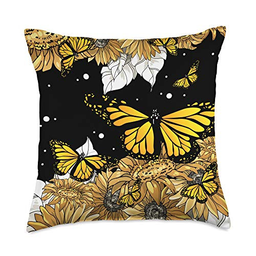 Beautiful Sunflower Aesthetics Floral Gift Idea Floral Yellow Flowers Nature Aesthetic Butterfly Sunflower Throw Pillow 18x18 Multicolor Beautiful Sunflower Aesthetics Floral Gift Idea Floral Yellow Flowers Nature Aesthetic Butterfly Sunflower Throw Pillow 18x18 Multicolor