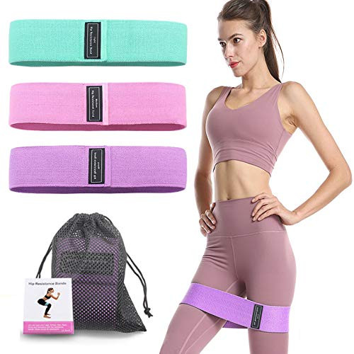 Resistance Bands for Women Butt and Legs Exercise Bands for Working Out Set of 3 Non Slip Booty Bands Workout Bands Resistance for Women Elastic Bands for Exercise Squat Glute Hip Training