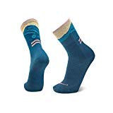 Le Bent Le Lucy Trail Running Ultra Light Cushion 3-4 Crew Height Sock Morrocan Blue Small