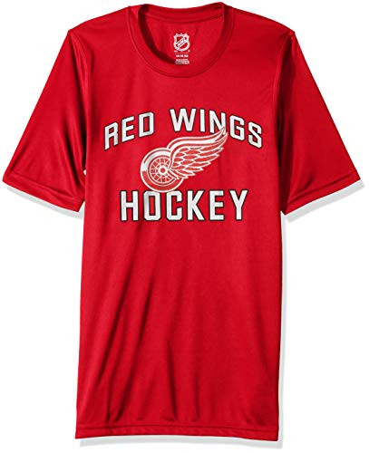 Outerstuff NHL NHL Detroit Red Wings Youth Boys Quick Net Performance Short Sleeve Tee Red Youth Small-8-