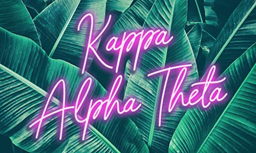 Kappa Alpha Theta - Sorority Letter Flag -Neon Design-