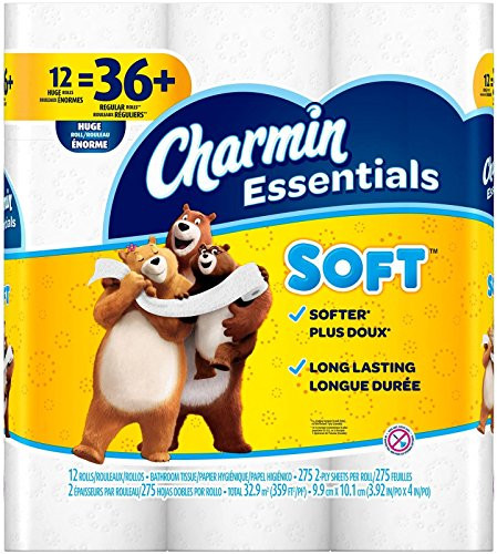 Charmin Essentials Soft Toilet Paper Bath Tissue Huge Roll 12 Count