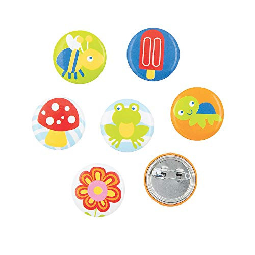 Fun Express Snappy Spring Mini Buttons - Jewelry - 48 Pieces