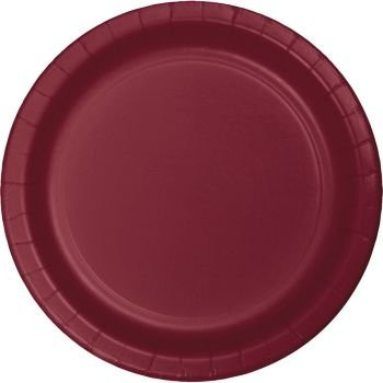 Burgundy 10-Inch Paper Plates 24 Per Pack