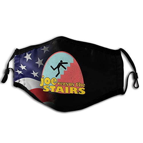 Joe Versus The Stairs Windproof Mask Unisex Dustproof Mouth Cover Fashionable Face Cover Black