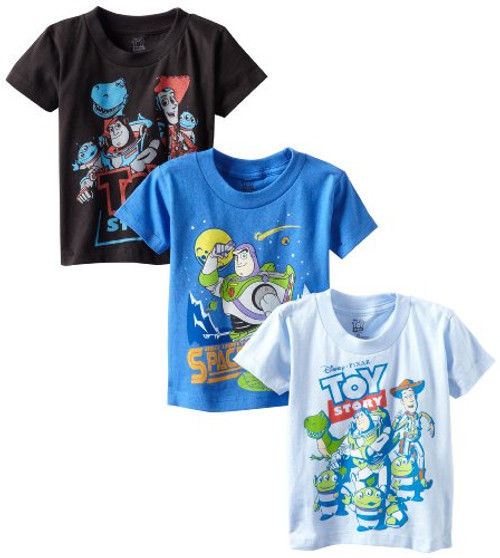 Disney Little Boys' Toddler Toy Story 3 Pack T-Shirts Assorted 3T Disney Little Boys' Toddler Toy Story 3 Pack T-Shirts Assorted 3T