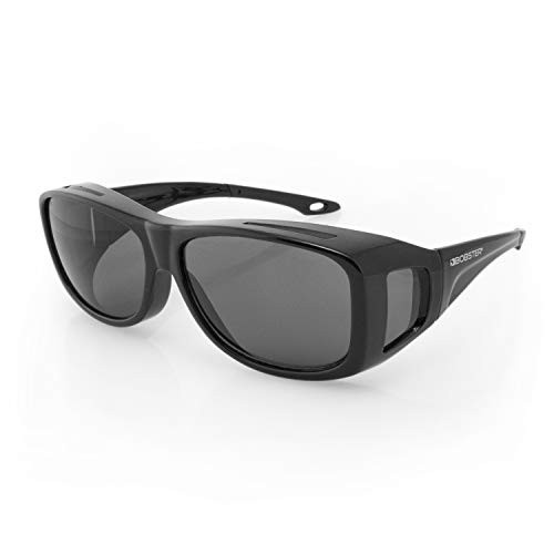 Bobster ECDL002 Gloss Black Frame-Anti-Fog Smoke Lens Large Goggles  and  Lenses