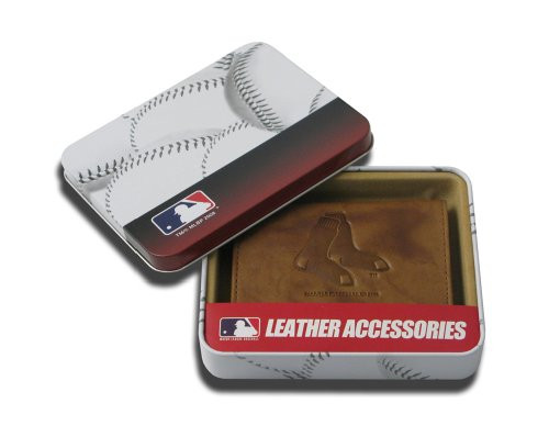 Rico Industries STR3901 MLB Boston Red Sox Embossed Genuine Cowhide Leather Trifold Wallet