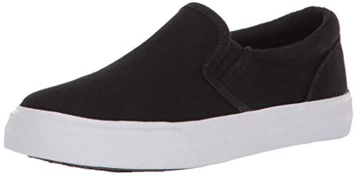 The Children's Place boys Slip on Sneaker Black YOUTH 1 Regular US Little Kid