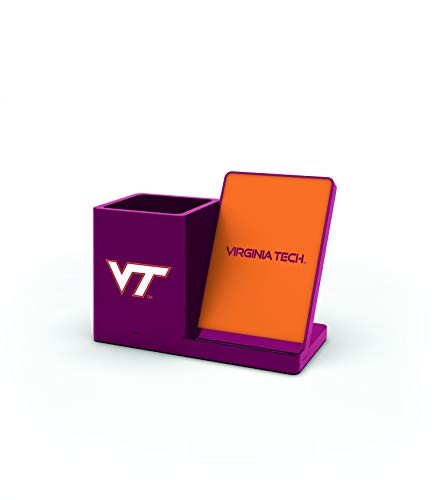 NCAA Virginia Tech Hokies Wireless Charger and Desktop Organizer Team Color